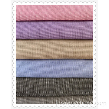 Tissu de chemise Oxford teint en fil de coton polyester